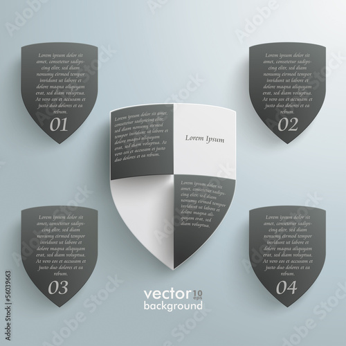 Protection Shield Infographic 4 Options