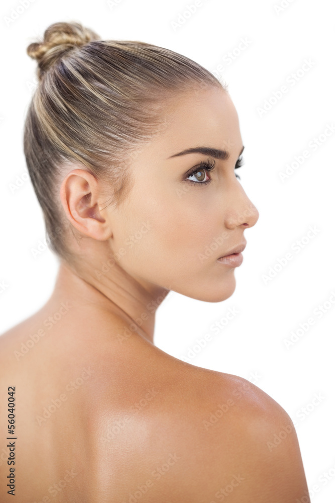 Pensive woman looking away Pensive woman looking away