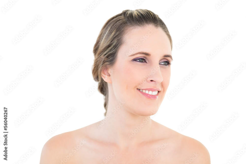 Smiling woman looking away Smiling woman looking away