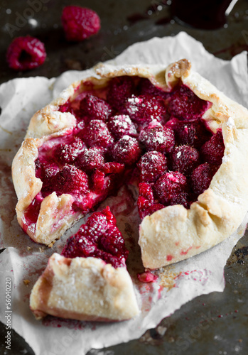 Raspberry galette photo