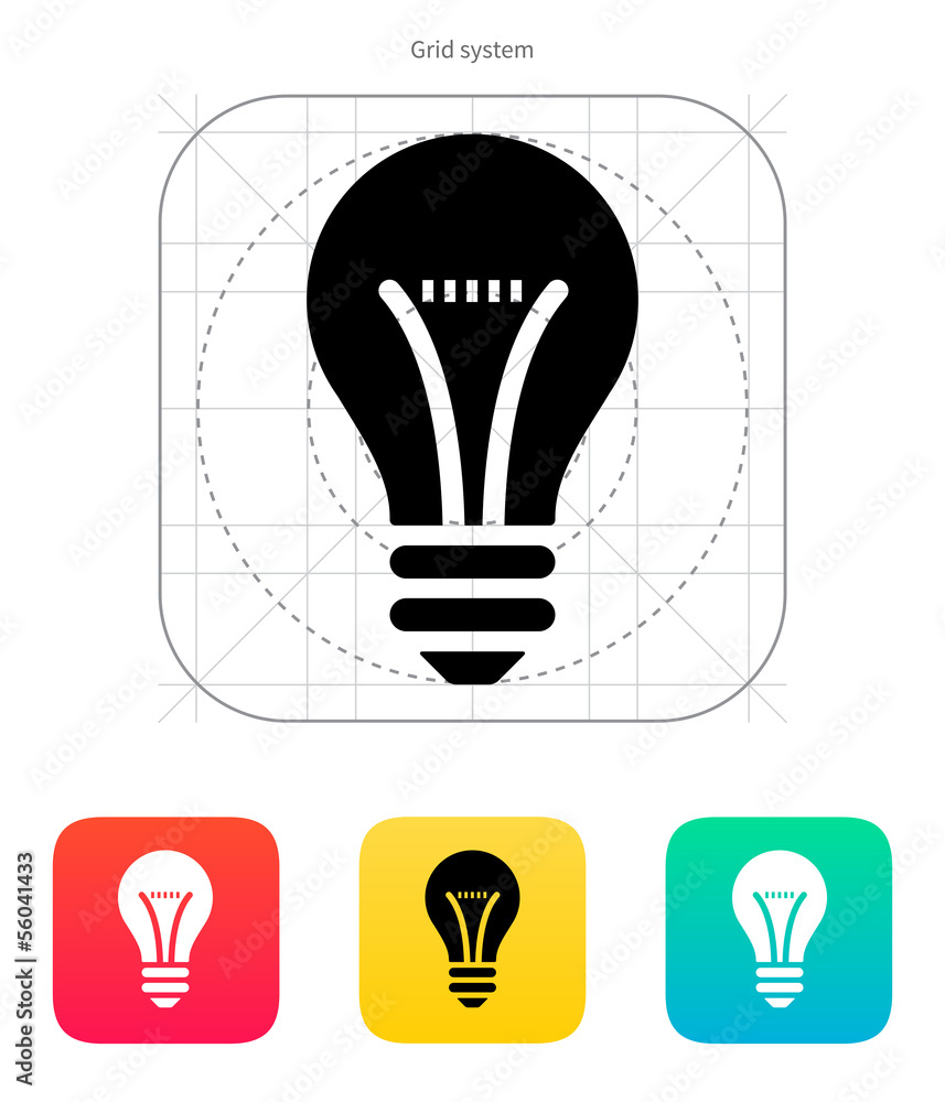 Bulb icon. Vector illustration.