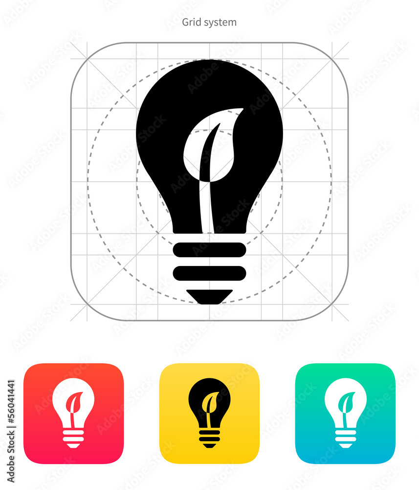 Eco light bulb icon. Vector illustration. Eco light bulb icon. Vector illustration.