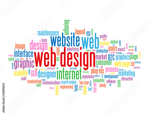 WEB DESIGN Tag Cloud (internet website homepage vector graphics)