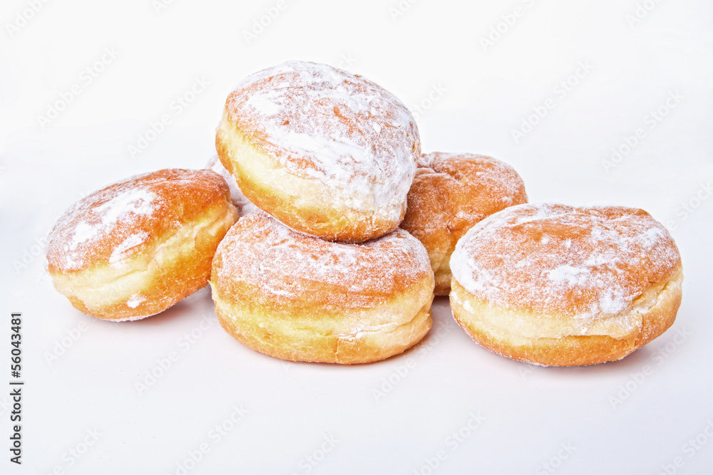 Donuts on a white background