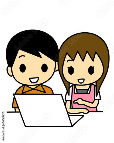 パソコン　夫婦