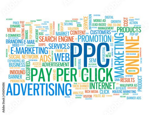"PPC" Tag Cloud (website pay per click marketing advertising)