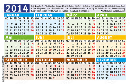 Taschenkalender 2014