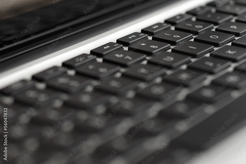 Keyboard of a beautifully designed modern laptop computer Keyboard of a beautifully designed modern laptop computer