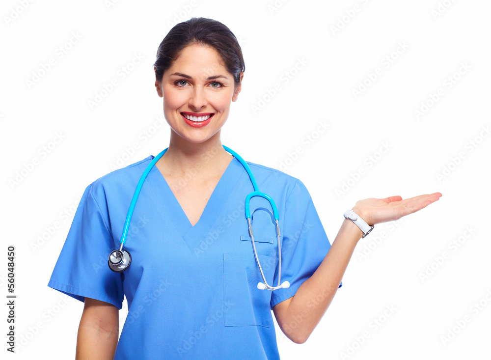 Nurse in uniform with stethoscope Nurse in uniform with stethoscope