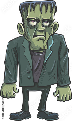 Cartoon green Frankenstein