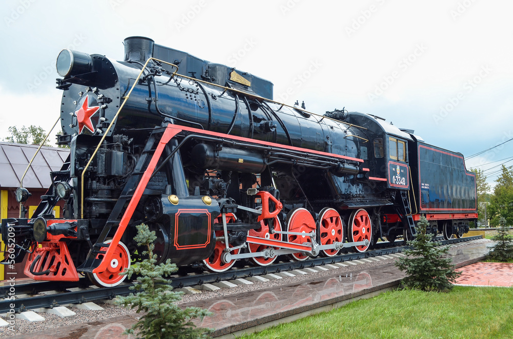Naklejka premium Old steam locomotive