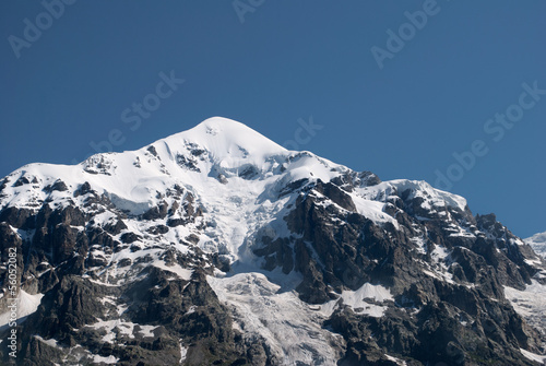 snow-covered peak of mountain