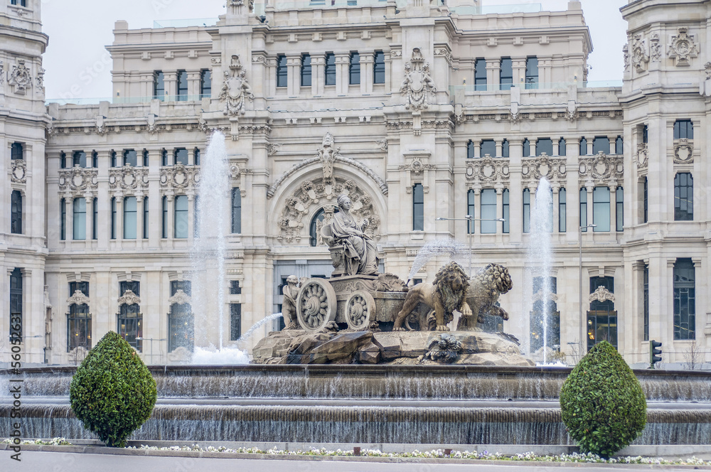 Cibeles Fountain at Madrid, Spain