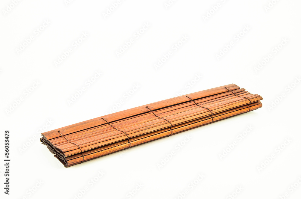 Fototapeta premium a makisu bamboo-mat on a white background