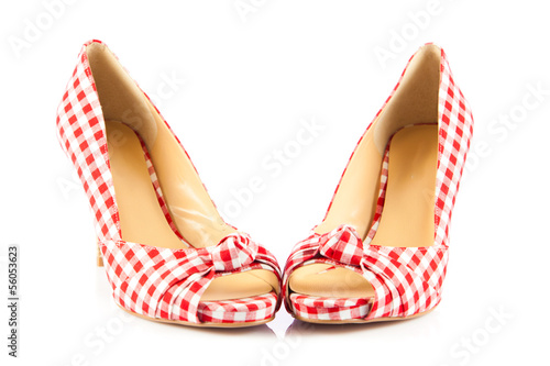 beautiful plaid high heels