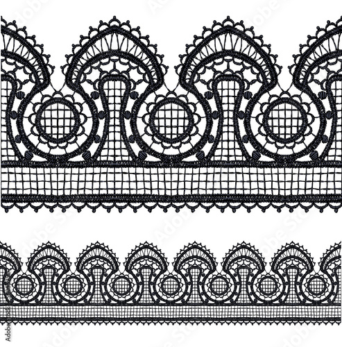 Seamless openwork lace border.