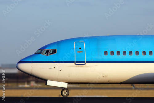 blue plane fuselage