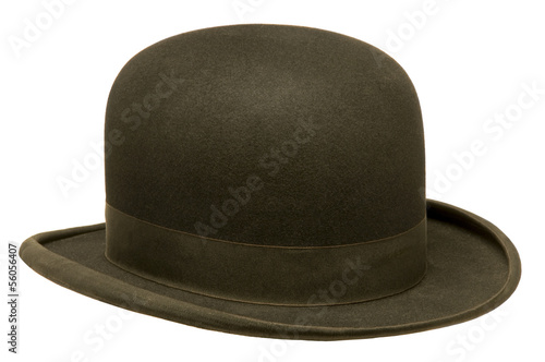 Black bowler or derby hat