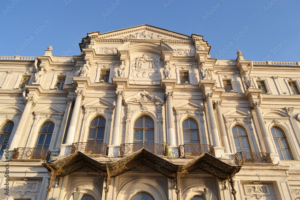 The facade of palace in St.Petersburg The facade of palace in St.Petersburg