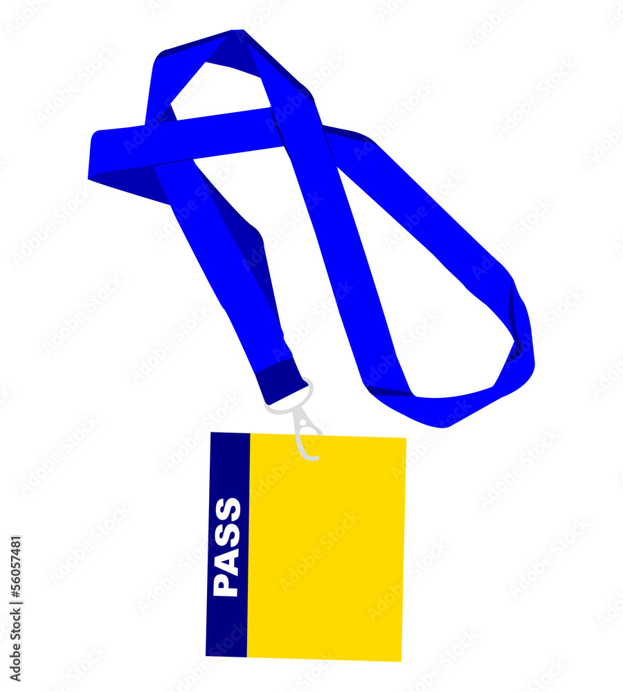 Cartellino Pass - Porta badge - delegato Stock Vector