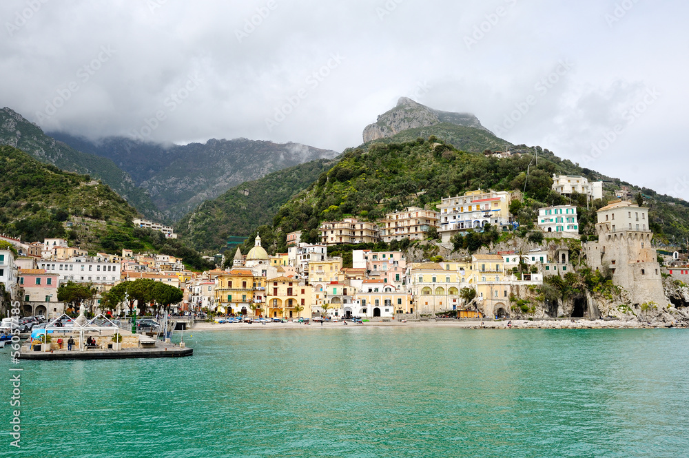beautiful view of Cetara, Amalfi Coast, Italy