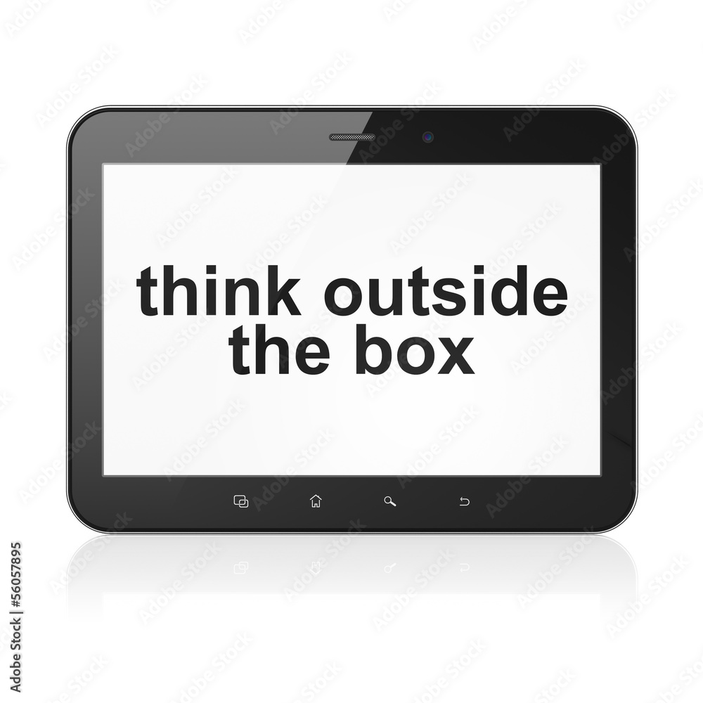 Education concept: Think outside The box on tablet pc computer Education concept: Think outside The box on tablet pc computer