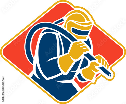 Sandblaster Sandblasting Hose Retro