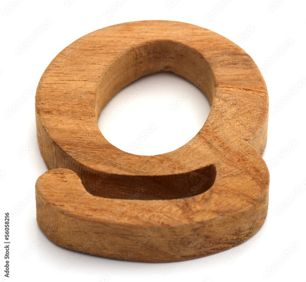 Alphabet made from wood on white Alphabet made from wood on white