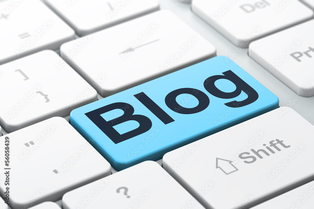 SEO web development concept: Blog on computer keyboard backgroun SEO web development concept: Blog on computer keyboard backgroun