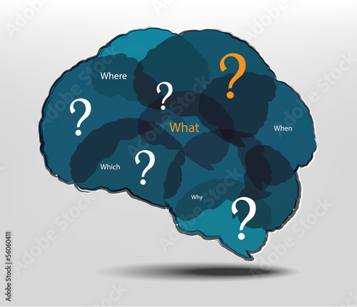 Brain and question marks - Questions