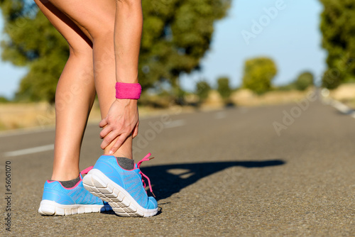 Running and sport ankle sprain injury