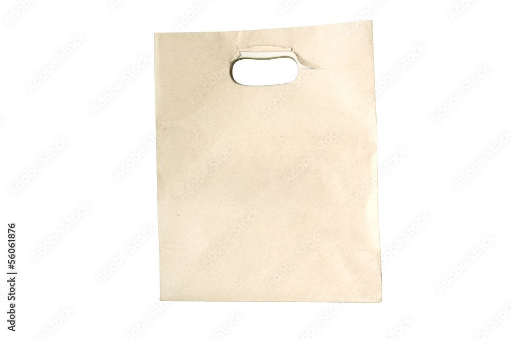 Recycled Shopping paper bag isolated on white background Recycled Shopping paper bag isolated on white background