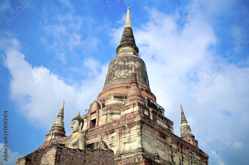 The temple of Wat Yai Chai Mongkol in Ayutthaya near Bangkok, Th