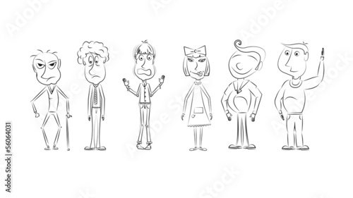 Caricature People in Vector