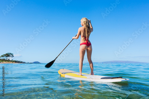 Woman on Stand Up Paddle Board