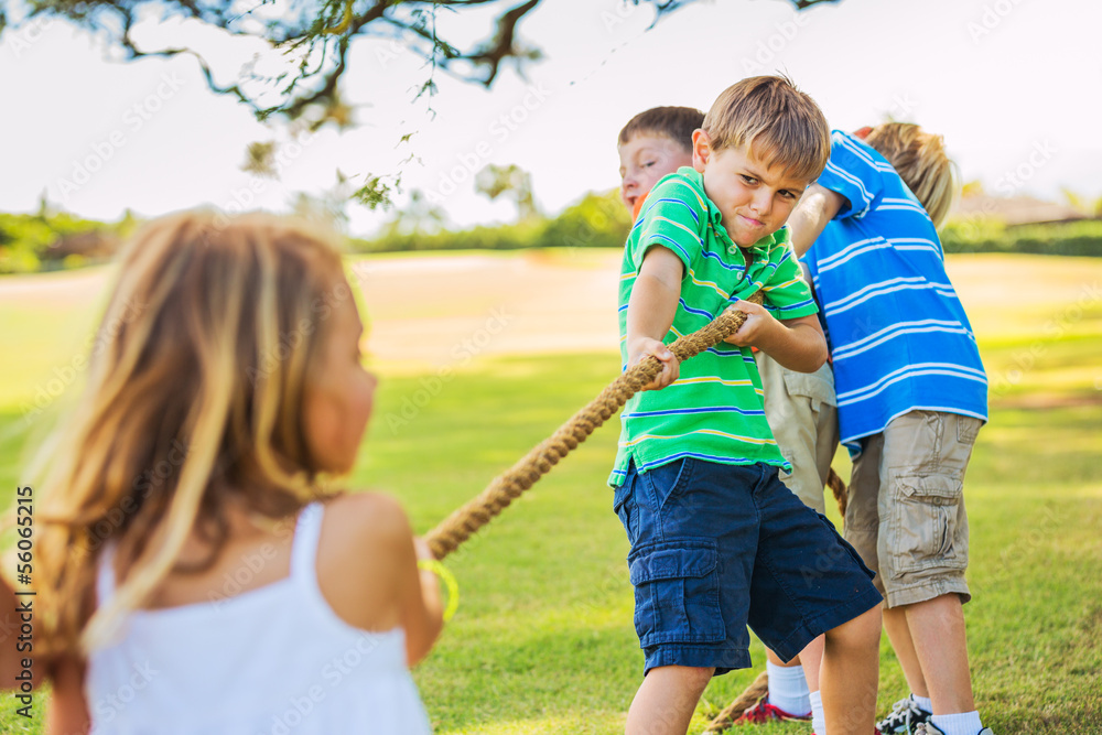 Kids playing Tug of War Kids playing Tug of War