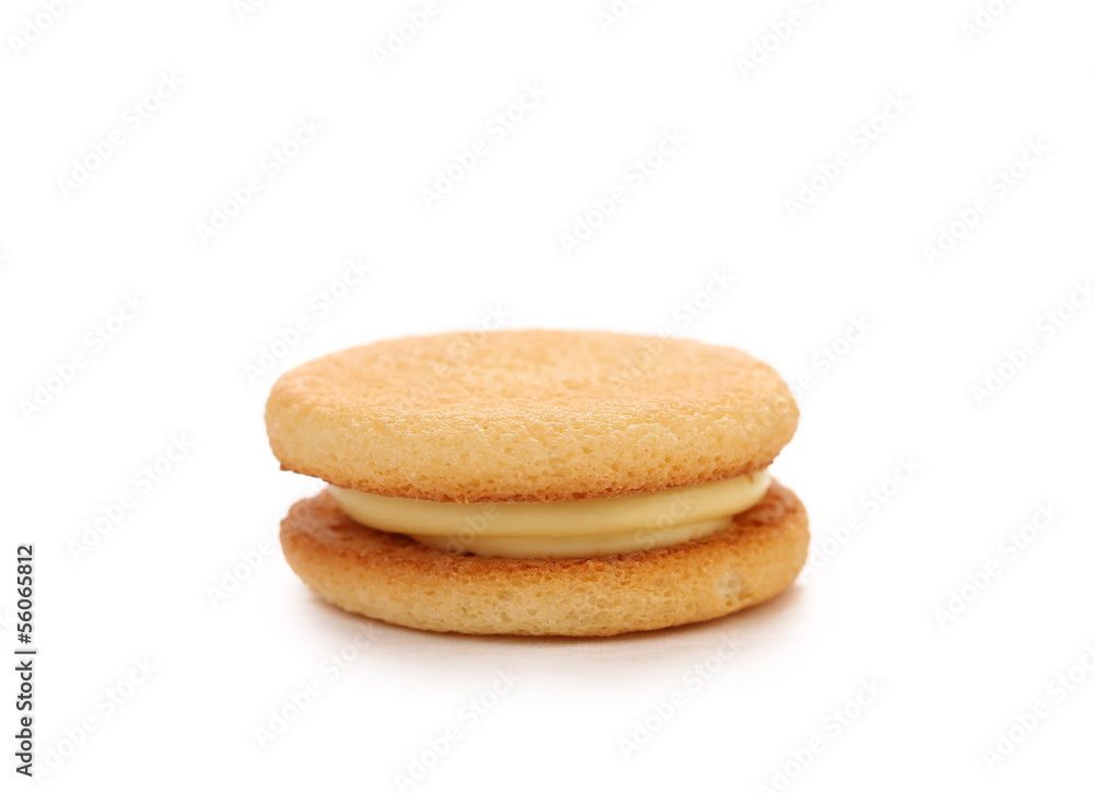 Biscuit sandwich with white filling. Biscuit sandwich with white filling.