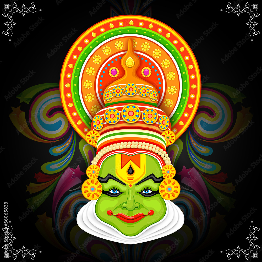 Obraz premium Colorful Kathakali Face
