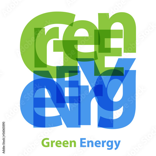 Vector Green Energy. Broken text