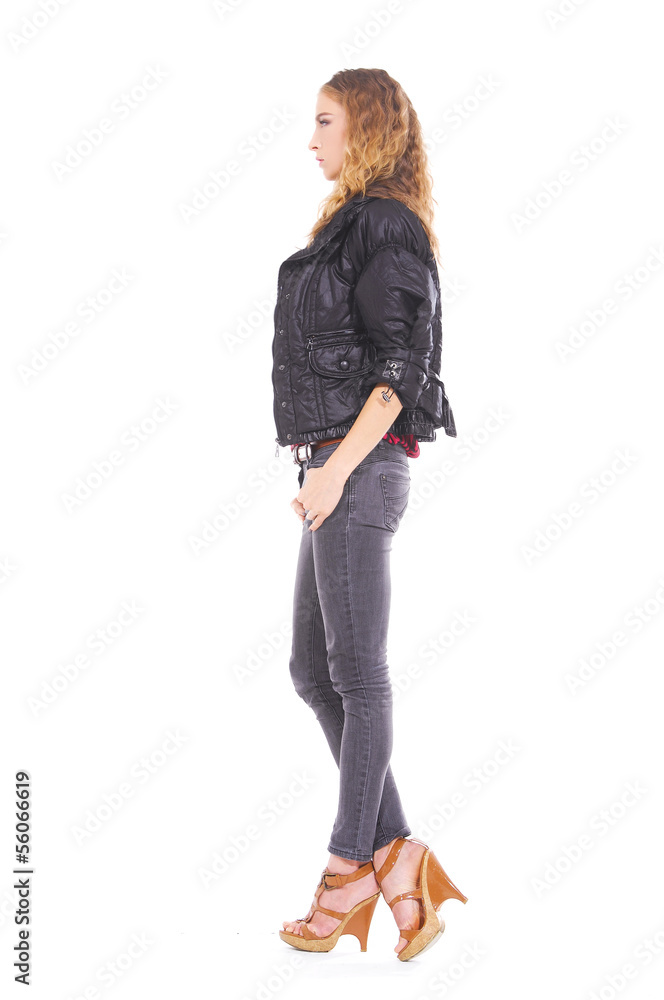 Full length image of attractive young girl posing in studio Full length image of attractive young girl posing in studio