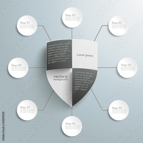 Protection Shield Infographic Design PiAd