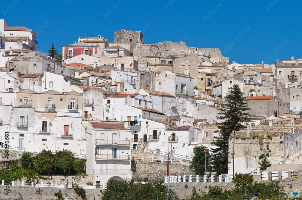 Panoramic view of Monte Sant'Angelo. Puglia. Italy.