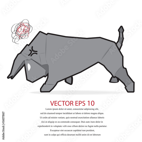 Bull abstract ,Illustration eps 10
