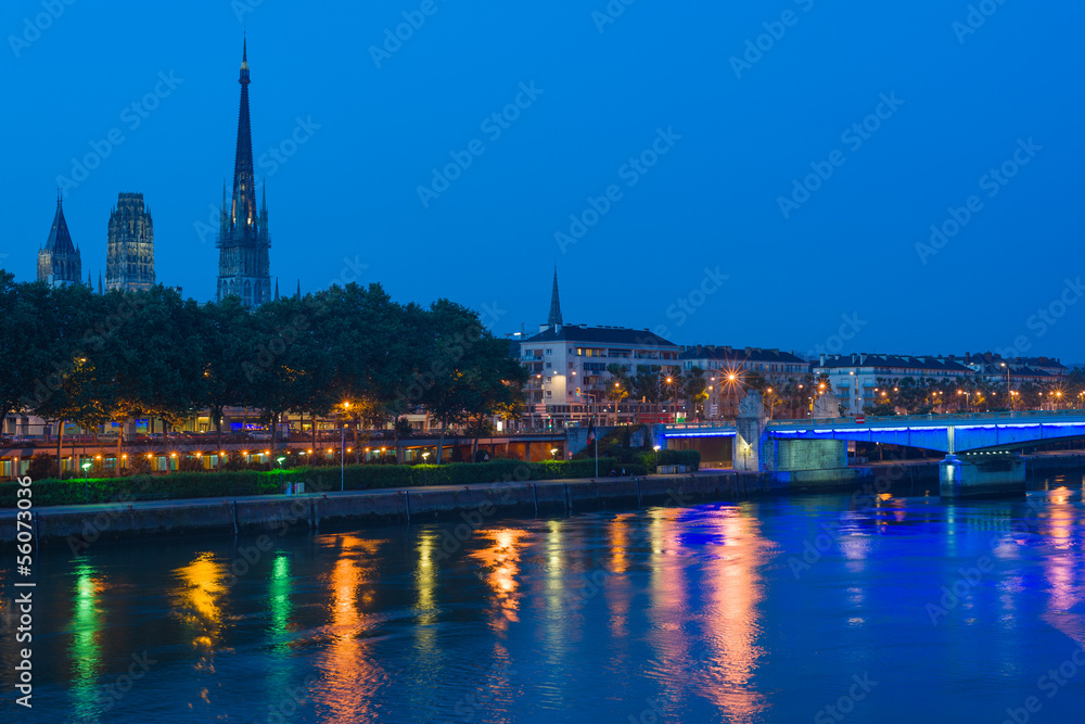 Rouen at a summer night