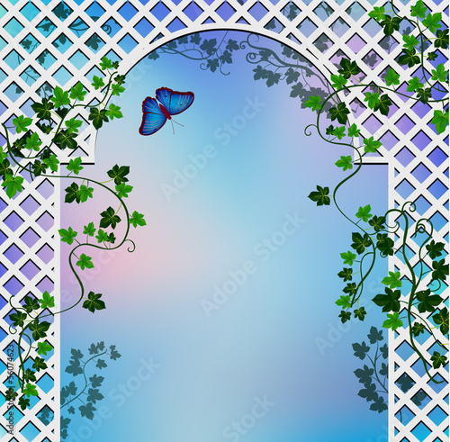 Romantic arbor with ivy