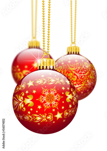 Christbaumschmuck, Weihnachtskugel, Dekoration, Textur, Rot, 3D