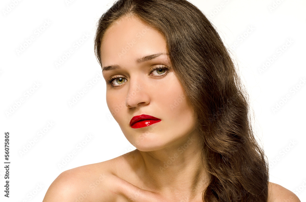 Portrait of a beautiful brunette woman with perfect hair Portrait of a beautiful brunette woman with perfect hair