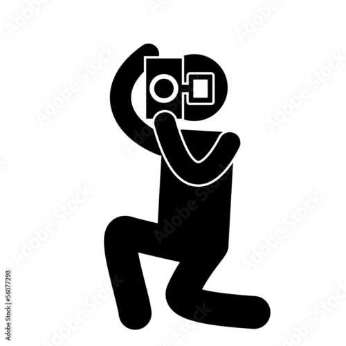 Piktogramm Fotograf Silhouette Vektor