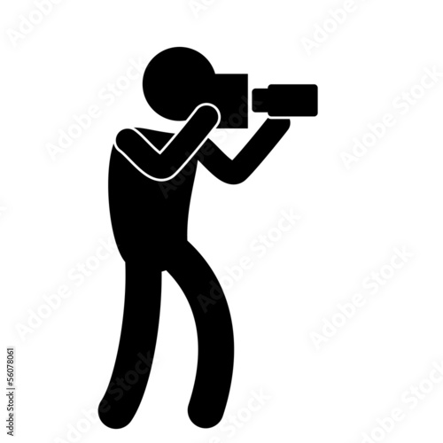 Piktogramm Fotograf Silhouette Vektor