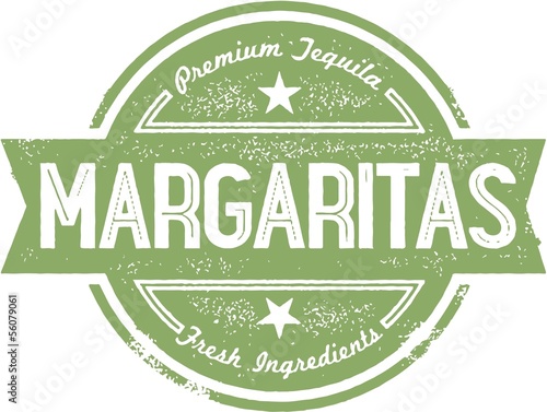 Vintage Style Margarita Cocktail Stamp